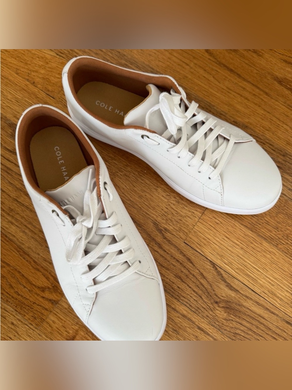 Cole Haan Women's Grand Crosscourt White Leather Sneakers Size 9